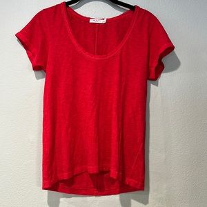 Rag & bone | Heathered Red | Scoop Neck Tee | Small/Petite